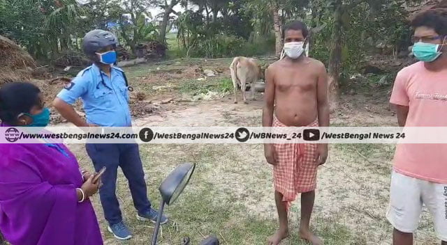 হোম কোয়ারেন্টাইন এ থাকা শ্রমিকদের পরিদর্শনে গঙ্গাসাগর কোস্টাল থানার পুলিশ আধিকারিক দেবাশীষ রায় ও আশা কর্মীরা - West Bengal News 24