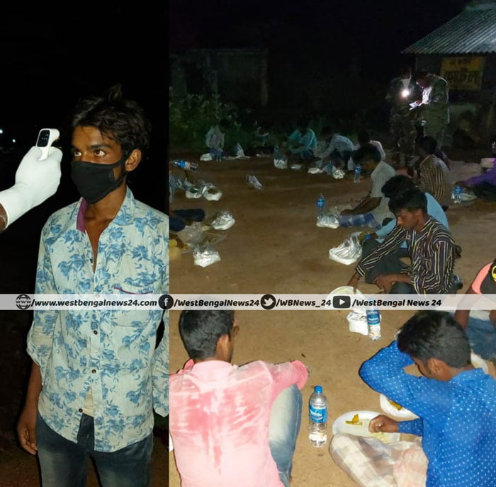 ওড়িশা থেকে পায়ে হেঁটে হাজির ক্ষুধার্ত ১৯ জন শ্রমিককে ভরপেট খাইয়ে বাড়ি পাঠাল পুলিশ - West Bengal News 24