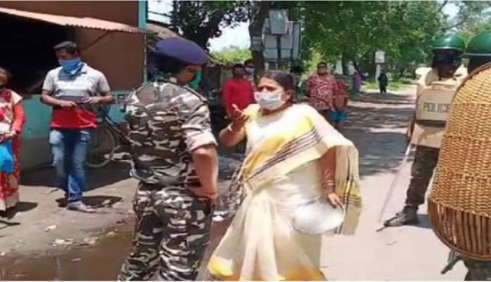 ভাতের থালা হাতে রেশন দুর্নীতির প্রতিবাদ, গ্রেফতার হলেন বিজেপি দলের নেত্রী ! - West Bengal News 24