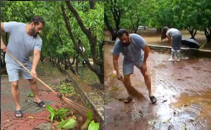 লকডাউনে ঘূর্ণিঝড়, বান্ধবীর সঙ্গে ঝাড়ু দিচ্ছেন ভাইজান ভাইরাল সেই ভিডিও ! - West Bengal News 24