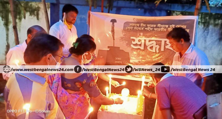 ঝাড়গ্রাম জেলা তৃণমূলের উদ্যোগে শহীদ সেনাদের শ্রদ্ধার্ঘ্য - West Bengal News 24