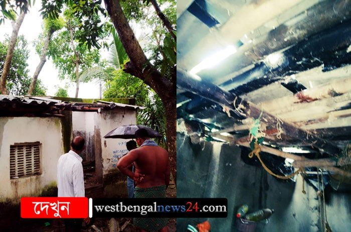 বাজে ভাঙল বাড়ি, পুড়ল বৈদ্যুতিক সরঞ্জাম, অসুস্থ দুই মহিলা - West Bengal News 24