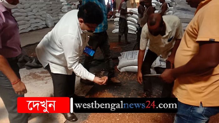 রেশন ও মিডডে মিলে নিম্নমানের ছোলা, সিল পাশকুড়ার কৃষাণ মান্ডির সরকারি গোডাউন - West Bengal News 24