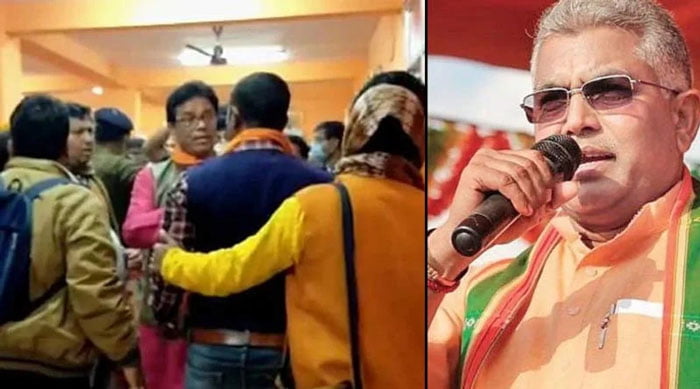আবারও প্রকাশ্যে বিজেপির গোষ্ঠীদ্বন্দ্ব! হরিনাভিতে দিলীপ ঘোষের সামনে হাতাহাতি বিজেপি কর্মীদের - West Bengal News 24