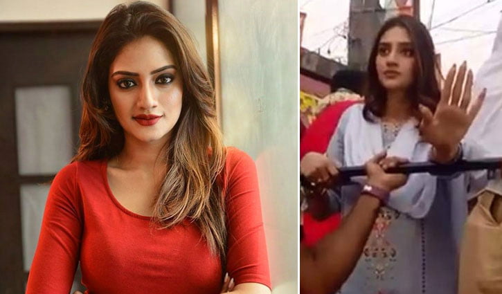 নির্বাচনি প্রচারে মেজাজ হারালেন নুসরাত, ভিডিও ভাইরাল - West Bengal News 24