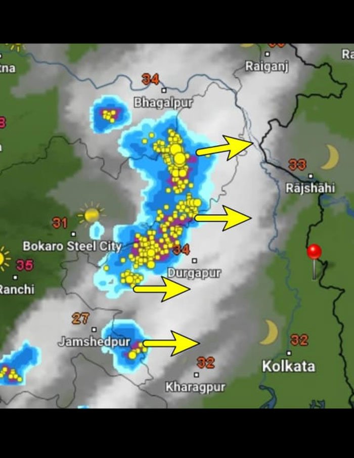 রাতের মধ্যেই নদিয়ায় বজ্রবিদ্যুৎ-সহ ঝড় বৃষ্টির সম্ভাবনা - West Bengal News 24