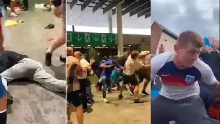 ঘুষি-লাথি-মাটিতে ফেলে বেধড়ক মার, ভাইরাল ইতালি সমর্থকদের উপর ব্রিটিশদের হামলার ভিডিও - West Bengal News 24 ঘুষি-লাথি-মাটিতে ফেলে বেধড়ক মার, ভাইরাল ইতালি সমর্থকদের উপর ব্রিটিশদের হামলার ভিডিও - West Bengal News 24