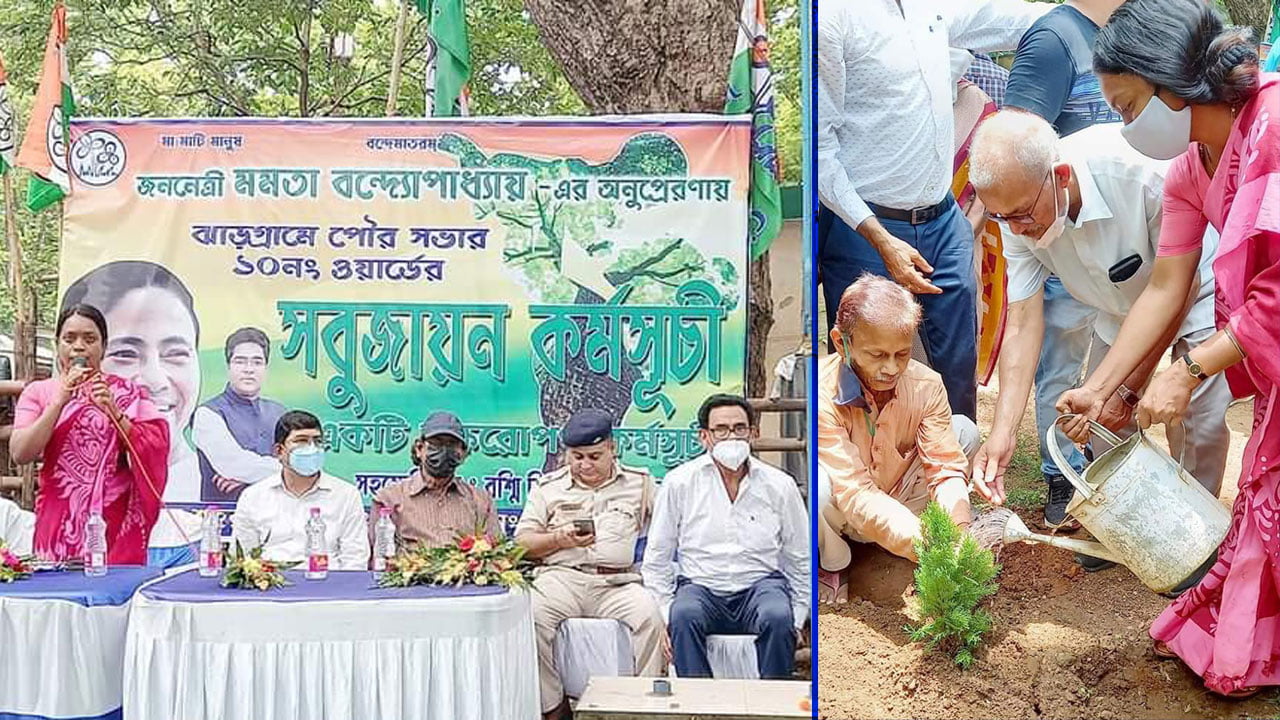 ঝাড়গ্রাম শহরে প্রাক্তন কাউন্সিলরের উদ্যোগে সবুজায়ন-কর্মসূচি - West Bengal News 24