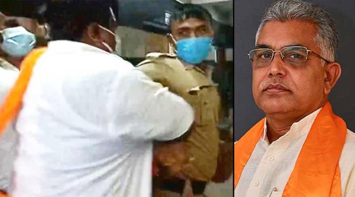 NRS-এর হোমগার্ডকে চড় বিজেপি নেতার, ‘বেশ করেছেন’, পাশে দাঁড়িয়ে বললেন দিলীপ ঘোষ - West Bengal News 24