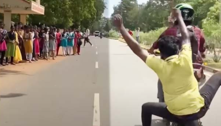 তরুণীদের পটাতে ‘কেরামতি’দেখাতে গিয়ে বাইক থেকে ছিটকে পড়লেন সড়কে (দেখুন সেই ভিডিও) - West Bengal News 24