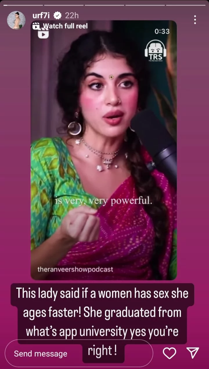 Urfi Javed Viral : নিয়মিত শারীরিক মিলন করলে যা হয় তা জানালেন উর্ফি জাভেদ - West Bengal News 24